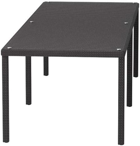 Modway Convene Wicker Rattan Outdoor Patio 114" Rectangular Dining Table in Espresso