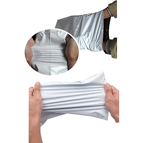 Muka Custom 100 Pcs White Poly Mailers Bag Shipping Bags Printed White Self-Sealing Mailing Envelopes Personalized Plastic Bag-11X15 #TOP5