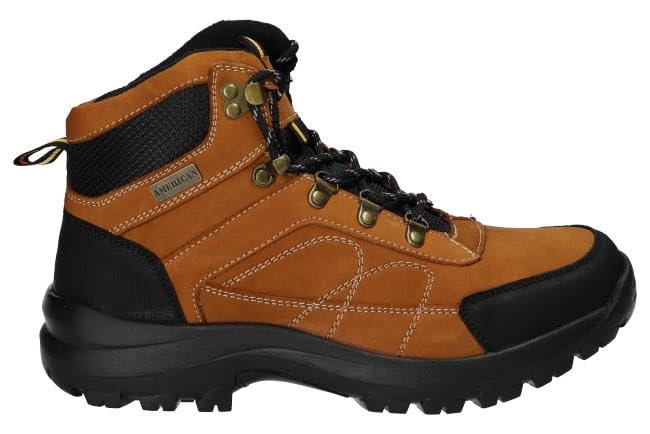 CY58 OCIEPLANE TREKKINGI TRAPERY BUTY ZIMOWE SKÓRZANE MĘSKIE BR 41
