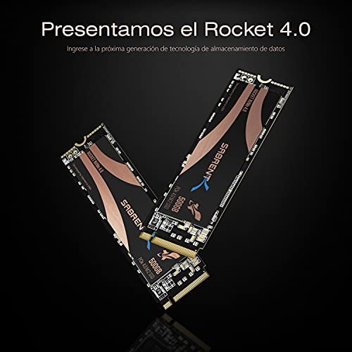 Sabrent-500GB-Rocket-Nvme-PCIe-40-M2-2280-SSD-Interno-Unidad-de-Estado-solido-de-maximo-Rendimiento-SB-ROCKET-NVMe4-500