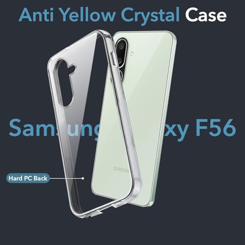 Image of Jkobi Lifetime Anti-Yellow Clear Back Cover Case for Samsung Galaxy M56 | Samsung Galaxy F56 (Sleek Hard Crystal | Shockproof and Camera Protection)