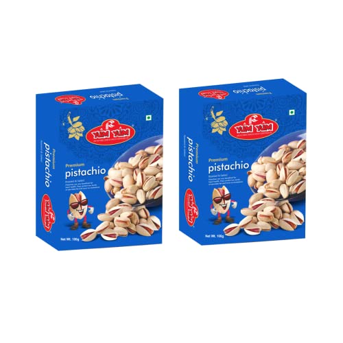Image of YUM YUM Roasted Salted Pistachios 200g (Pack of 2-100g Each)