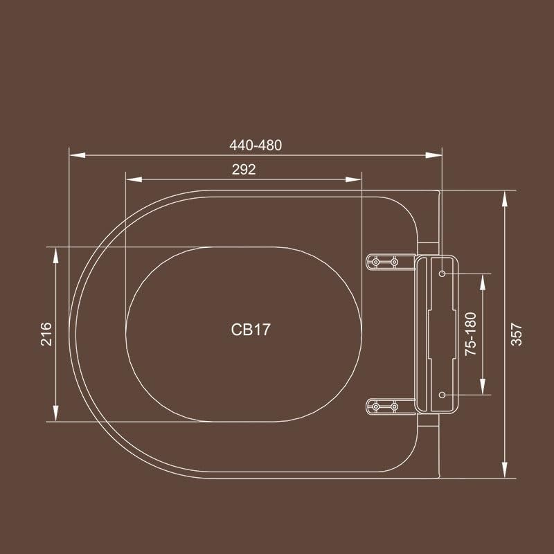 U Shaped Toilet Parts Thickened Seats Plastic Silent Slow Down Bidet