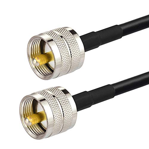 Cable PL259 UHF macho a macho Yuslao de 30 cm con conector coaxial digital RG58 paquete de 2 2