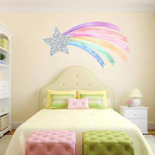 Vinilo Decorativo Estrella Fugaz Arcoíris Pastel miniatura 3