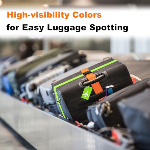 Image of Luggage Straps Tag for Suitcases TSA Approved Travel Belt 8 Pack by Chelmon (Mixed Colors)