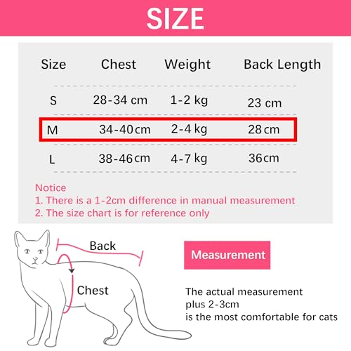 WDEC M 2.5-3.5kg Cat Professional Recovery Suit for Abdominal Wounds or Skin Diseases E-Collar Alternative for Cats and Dogs After Surgery Wear - Image 2