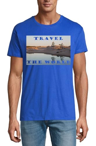 T-shirt pour homme haut de gamme en pur coton Desert Beach