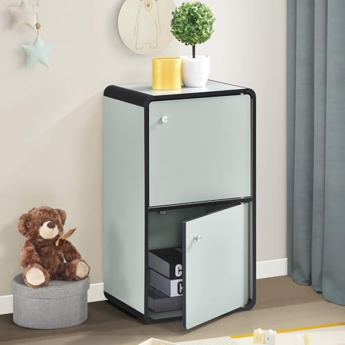 Kings Brand Furniture Dothan Wood 2-Cubed Closed Bookcase - Storage