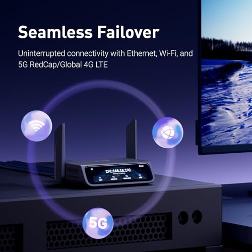 Image of GL.iNet Comet 5G (GL-RM10RC) Remote 5G KVM with Failover, 4K@30FPS HDMI Passthrough, Wi-Fi 6 & Ethernet, 3.69 inch Touchscreen, 64GB eMMC, Tailscale Remote Access for Disaster Recovery, IT Professional