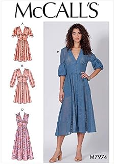 McCall's Sewing Pattern M7974A5-Misses' Dresses, Paper, White, Various