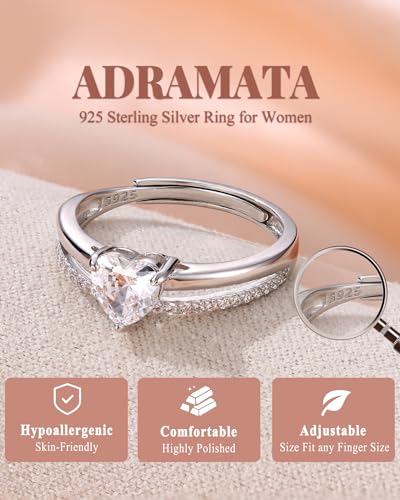 Bague réglable en argent 925 qui s'adapte à tous les doigts sans risque de taille