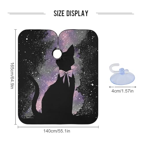 Capa de Barbería Impermeable ALAZA Cute Cats Bows 55x65 pulg miniatura 3
