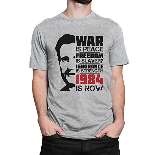 George Orwell 1984 Quote T-Shirt (2XL, Grey)