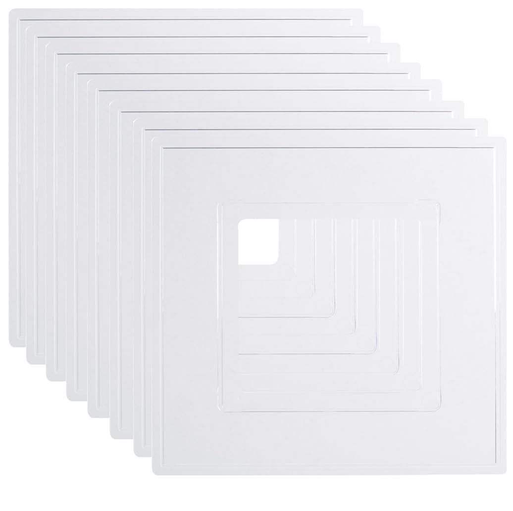 rhinocables, Single Socket Cover, Light Switch Cover for Wall Light - Plastic Plate, Light Switch Frame or Single Plug Socket Cover, Clear Back Panel - Great Home Improvement Accessories (8)