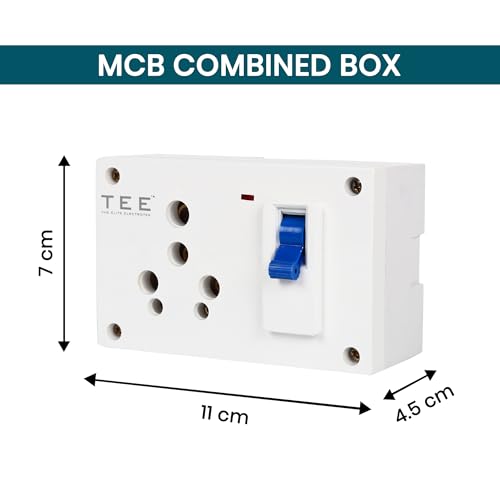 Image of Combined Box 16 Amp with Universal Socket, Master Switch, LED Indicator | MCB Option | 240V Power Utility Box for Home, Office & Appliances | Without Wire, 6 Month Warranty