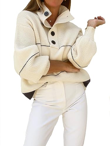 Image of SALENT Women's Casual Oversized Sweaters Loose Soft Chunky Knit Long Batwing Sleeve Pullover Sweater Outfit Sweatshirts Tops