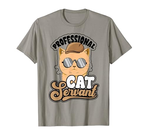 Gato Profesional Sirviente Divertido Gato Amante Regalo Gato Camiseta