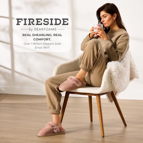 Image of Fireside by Dearfoams womens Sydney Genuine Shearling Scuff