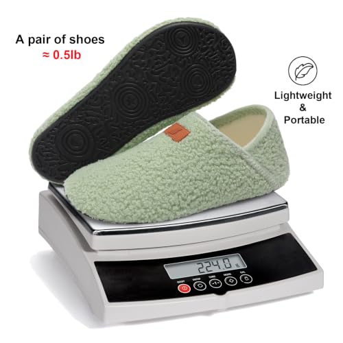 Image of Fires Womens Mens Slippers with Rubber Sole Soft-Lightweight House Slipper Socks Around House Shoes Non Slip Indoor /Outdoor