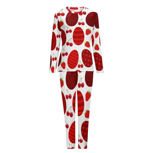 Image of Womens Pajamas Sets 2 Piece Long Sleeve Lounge Set Loose Pants Pj Sets Loungewear with Pockets