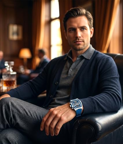 Image of V2A Impact-KUBIX 5410 Analog-Digital Watch for Men | Trendy Tonneau Shape | Bold Fashion Performance Watch with 3 Time Zones, Countdown, 50M Water Resistance, Alarm & Stopwatch