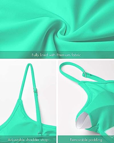 Image of Narecte Sexy One Piece Bathing Suit for Women Tummy Control High Cut One Piece Swimsuit Womens