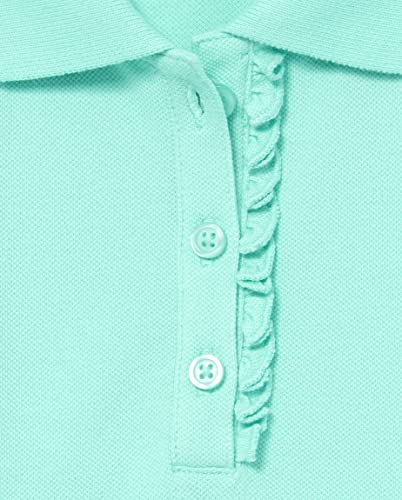 Image of The Children's Place Girls' Uniform Long Sleeve Ruffle Pique Polo
