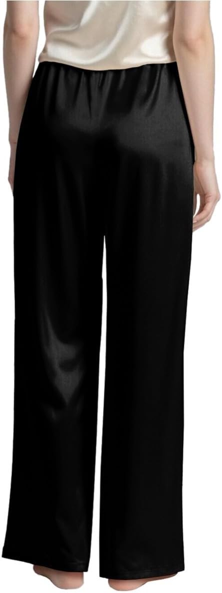 Silk Pants for Women Casual Elastic High Waisted Wide Leg Womens Satin Pants - Image 6