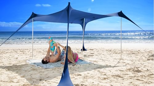 Sun Ninja UPF50+ Beach Tent with Accessories