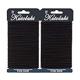 60 Pcs Value Pack Elastic Hair Ties for Women, Ponytails Hair Holders, Black No Metal Stretch...