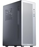 MUSETEX M2 ATX PC Case, 1 Non-RGB 120mm Fan PC Case, Computer case with Mesh Front,Magnetic Dust Filter, Ultra-Slim and Lightweight Portable Design, Black