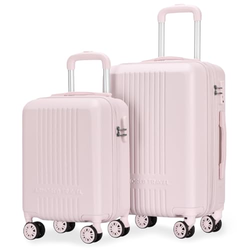 Catálogo de Maletas de viaje en oferta los 10 mejores. 45 Maleta De Viaje Carry On 20' + 16' de Mano Rígida *2 PACK* Doble Refuerzo Cierre Expandible ABS Con * TSA Lock * Agarradera Aluminio Luggage suitcase Armored Travel (Two Pack -...