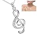 Produktbild ENET S925 Sterling Silber Musiknoten-Halsketten Damen Schmuck Fashion Kette Geschenk