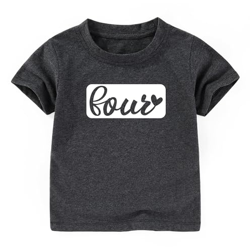 Image of 4th Birthday Shirt boy Girl Unisex Four Shirt 4 Year Old Birthday t Shirt Outfits
