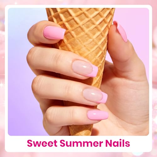 Image of Beetles Pink Gel Nail Polish Set 6 Colors Bright Hot Light Baby Pink | Fall Gel Polish Soak off UV LED Cured Nail Art Design Salon Home DIY Manicure Gifts for Women
