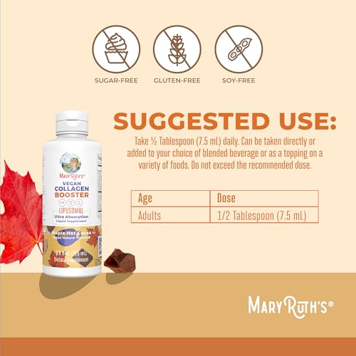 Maryruth Organics COLLAGENBOOSTCOCOA8OZ-LP-3PL Collagen Booster Liposomal, Sugar Free, Liquid Collagen Booster With Vitamin C, Vitamin E, Zinc, Copper & Silica, Skin Care & Joint Support Supplement thumb #5