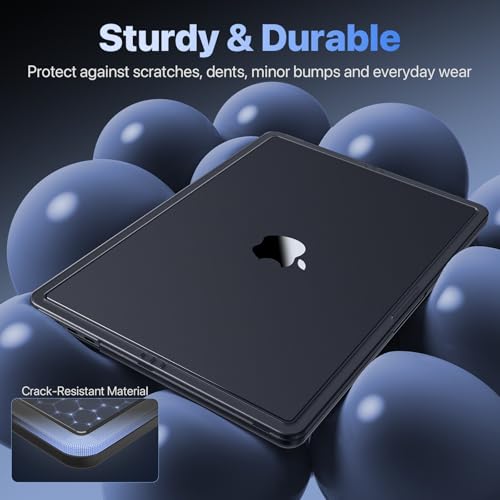 Image of Soonjet for MacBook Air 15 inch Case | M5 M4 M3 M2 2026 2025-2023 | Crack-Resistant Upgrade | Thinner, Lighter, Tougher | Hard Shell Laptop Cover | A3448 A3241 A3114 A2941 | Noble Black Clear