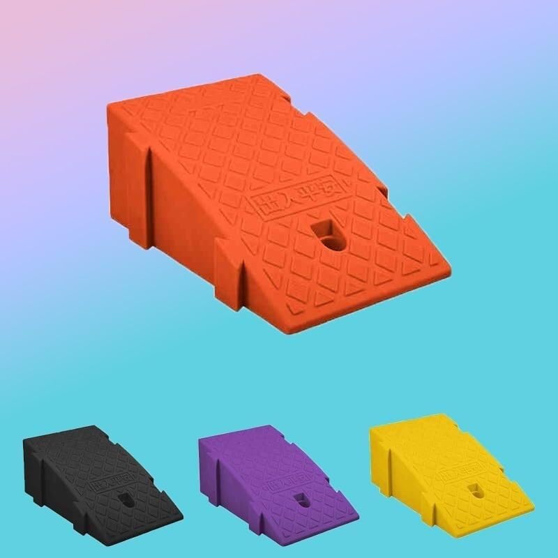 Kanduo Rampa podjazdowa Podjazd dla wózków inwalidzkich, z tworzywa sztucznego, Mata antypoślizgowa na podjazd(Orange,10in*17.7in*7.5in)