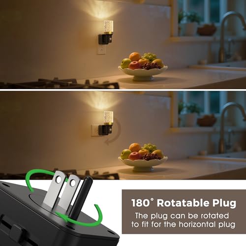 Image of L LOHAS LED Motion Sensor Night Light, Motion Activated Night Lights Plug into Wall, 0-100LM Dimmable Nightlight, 180Rotatable Plug in Night Light, 1W LED Bubble Nightlights for Bathroom Adults