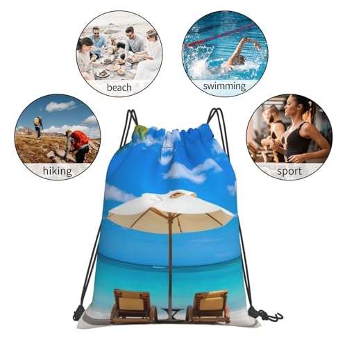 Sac à dos décontracté de plage avec cordon de serrage pour transporter vos essentiels - 5