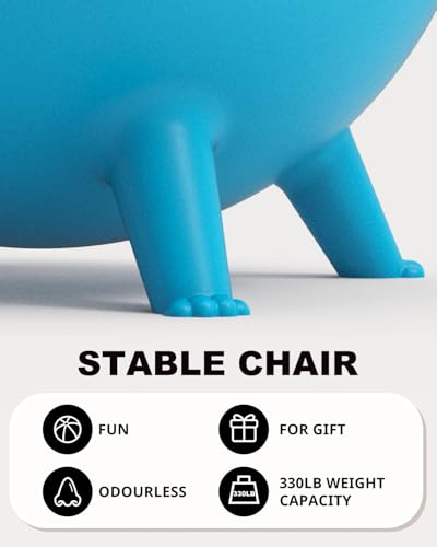 Image of Trideer Flexible Seating for Classroom Elementary, Yoga Ball Chairs for Kids, Wobble Chair of School Supplies for Sensory Kids, Student Desk Chairs for Homeschool (Blue, 55cm) (Pack of 2)