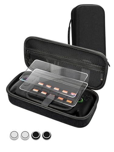 dockteck Carrying Case for ROG Xbox Ally & Xbox Ally X 2025 with 2 Screen Protectors 4 Thumb Grip Caps 10 SD Card Slots Portable Travel Storage Bag for Gaming Console and Accessories Black