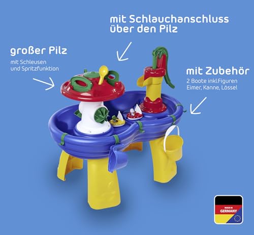 Table d'eau pour enfants Aquaplay Champignon Arroseur 2 bâteaux et 2 figurines incluses - vue 5