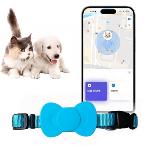 Generico Localizzatore per gatti, localizzatore per cani, Collare GPS per cani e gatti di taglia media e grande,localizzatore per animali domestici, nessun canone mensile, compatibile con iOS/Android