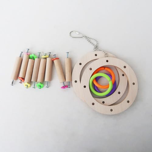 Image of Leheybia 1 Pcs Parrot Bird Toy Parrot Ferris Wheel Bird Toy Rotating Perch Toy Bird Swing Bird Swing Toys for Birds Perches