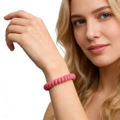 ULUEXEZA 7 PCS Stretchable Spiral Coil Wrist Keychain, Spring Wristband Key Holder for Sauna, Gym, Sports and Outdoor Activities