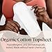 Cora Organic Pads | Ultra Thin Period Pads with Wings | Overnight Absorbency | Ultra-Absorbent Sanitary Pads for Women | 100% Organic Cotton Topsheet (18 Count)