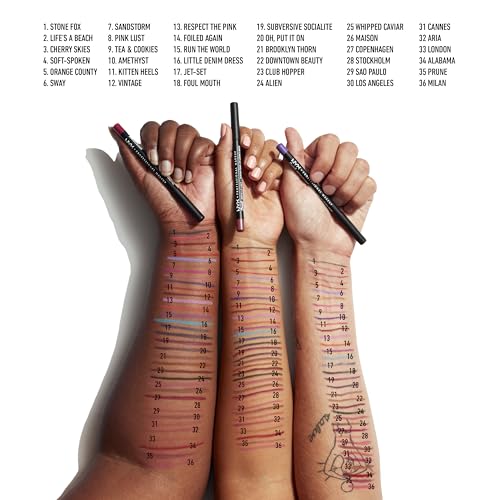 Image of NYX PROFESSIONAL MAKEUP Suede Matte Lip Liner, Velvety-Smooth, Long-Lasting Formula For A Defined Lip Makeup Look - Brunch Me (Pink)