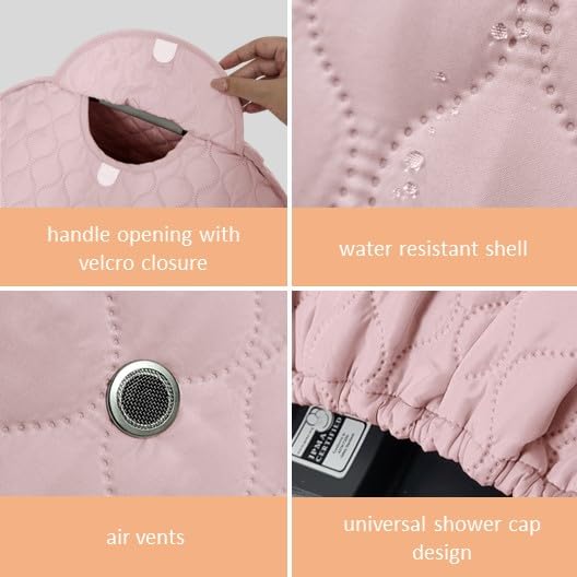 Image of liuliuby Baby Car Seat Weather Shield | Warm Quilted Winter Cover with Clear Window for Infant Carseat | Keeps Babies & Newborn Protected in Cold | Car Seat Cover for Boys & Girls (Pink)